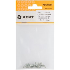 Винт с потайной головкой с полной резьбой оцинкованный DIN 965 3х6 18 шт.(фасовка) (27750-2)