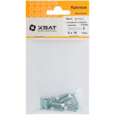 Винт с потайной головкой с полной резьбой оцинкованный DIN 965 5х16 10 шт.(фасовка) (27772-2)