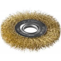 Щетка дисковая для УШМ 100 мм, витая стальная латунированная проволока 0.3 мм ЗУБР Профессионал 35187-100_z01