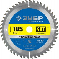 Диск пильный по дереву Чисторез 185 x 20 мм, 48Т ЗУБР Профессионал 36905-185-20-48_z01