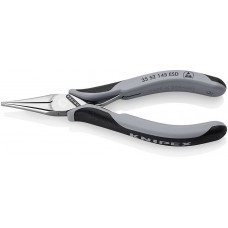 Длинногубцы захватные для электроники ESD, антистатические, плоские губки, 145 мм, 2-комп ручки (KN-3552145ESD)