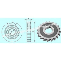 Фреза дисковая пазовая 125х20х32 Р18, Z =22 затылованная 