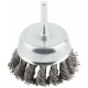Корщетка, тип чашка, со штифтом, стальная витая проволока 65 мм (38497М)