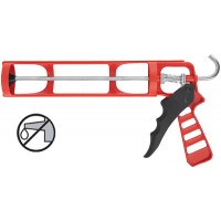 Пистолет для герметика 225 мм скелетный, полипропиленовый корпус усиленный фибергласом (14241)