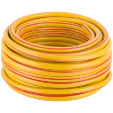 Шланг поливочный трехслойный армированный, желтый 1/2 х 2,0 мм х 25 м (76315)