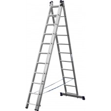Лестница трехсекционная алюминиевая 11 ступеней, со стабилизатором СИБИН 38833-11