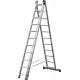 Лестница трехсекционная алюминиевая 11 ступеней, со стабилизатором СИБИН 38833-11