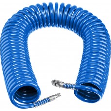 Шланг воздушный спиральный 20 м 8?12 мм 15 бар с фитингами рапид ЗУБР Профессионал 6472-20