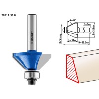 Фреза кромочная калевочная фасочная №9 31.8?13 мм ЗУБР Профессионал 28711-31.8