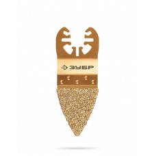 Полотно дельтовидное CARBIDE ВК8 Р40 35 x 40 мм с твердосплавной крошкой: краска, клей, ламинат, стекло/углепластик ЗУБР UniLock 15556