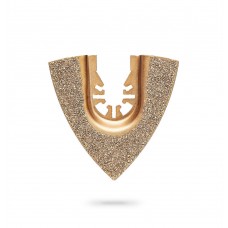 Полотно треугольное CARBIDE ВК8 Р60 80 мм с твердосплавной крошкой: твердое дерево, строительный раствор, клей ЗУБР UniLock 15557