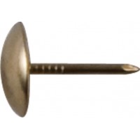 Гвозди мебельные латунированные 10,5 мм, большая головка 1000 шт ПРОМ (31111)