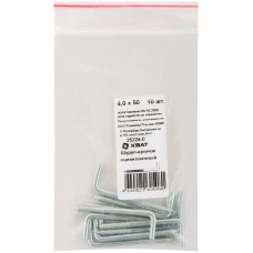Шуруп-крючок оцинкованный, 4,0 х 50, 10 шт Фасовка (25224-0)