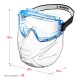 Очки защитные закрытые с непрямой вентиляцией со щитком стекло поликарбонат ударопрочный ЗУБР ПАНОРАМА ЩИТ Профессионал 110233