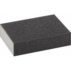 Губка шлифовальная водостойкая четырехсторонняя SiC Р80, 100 х 68 х 26 мм ЗУБР 35612-080