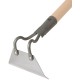 Мотыга прямая 150х80 мм, нержавеющая сталь, с деревянным черенком (76927)