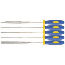 Надфили алмазные, мягкая ручка, 3х140/50 мм, 5 шт. (42173)