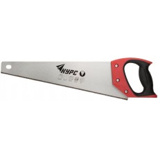 Ножовка по дереву, мелкий каленый зуб 12 ТPI, 3D заточка, пласт.прорезиненная ручка 400 мм (40371)