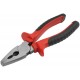 Плоскогубцы комбинированные Оптима, двухцветные обрезиненные ручки, полированная сталь 180 мм (47554)