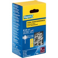 Алюминиевая высокопроизводительная заклепка R:High-performance-rivet, 4.8 х 12 мм, 300 шт RAPID 5001436