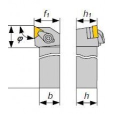 Резец проходной 20х20х125 (CTGNR-20 20-К16) для 3-х гр. пластин (TNUN-160408)