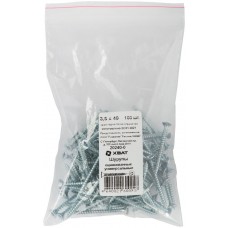 Шурупы оцинкованные, универсальные 3,5 х 40 100 шт Фасовка (20240-0)