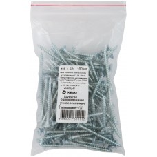 Шурупы оцинкованные, универсальные 4,5 х 50 100 шт Фасовка (20450-0)