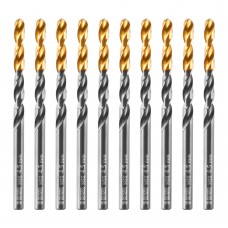 Сверло по металлу, 4,5 мм, HSS-Tin, Golden Tip, 10 шт. Denzel (717211)