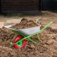 Тачка садово-строительная с PU колесом, грузоподъемность 180 кг, объем 90 л Сибртех (68968)