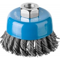 Щетка-крацовка чашечная для УШМ 80 мм, стальная проволока 0.8 мм ЗУБР Профессионал 35277-080_z02
