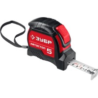 Рулетка 5 м х 25 мм с автостопом ЗУБР Автостоп 34052-05-25