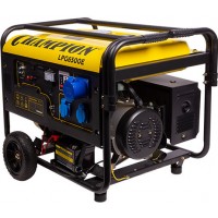 Генератор CHAMPION LPG6500E (бензин+газ 5/5,5кВт 16лс 25л 12В 85кг, эл.стартер, счетчик, колеса) (LPG6500E)
