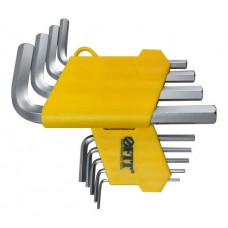 Ключи шестигранные, CrV сталь, 9 шт., 1,5-10 мм, в пластиковом держателе