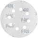 Круги шлифовальные с отверстиями (липучка), алюминий-оксидные, 125 мм, 5 шт. Р 400 (39676)