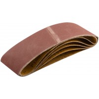 Ленты шлифовальные бесконечные, водостойкие, на тканевой основе, 5 шт., 75х533 мм Р 180 (39698)