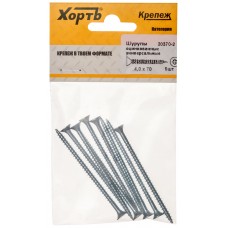 Шурупы оцинкованные, универсальные 4 х 70 (фасовка 9 шт) (20370-2)