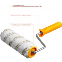 Валик игольчатый для гипсокартона в сборе металлические иглы ручка 500 мм Professional STAYER 32х150 мм 0395-15  