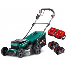 ЗУБР 40 В (2x20В), 500 мм, 2 АКБ LMS (4 Ач), самоходная газонокосилка аккумуляторная бесщеточная (ГКЛ-4050-42)