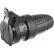 Розетка электрическая обрезиненная IP44, 16 A/220 В ЗУБР Профессионал 55187-B