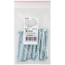 Болт сантехнический 8х60 мм DIN 571, 10 шт 31636-0