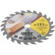 Диск пильный для циркулярных пил по дереву 185 х 20/16 х 24T (37738)