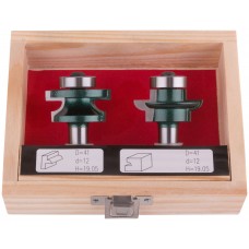 Фрезы по дереву комбинированные универсальные, набор 2 шт., деревянный бокс, DxH=41х19,5 мм (36567)