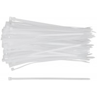 Хомуты нейлоновые для проводов, белые 100 шт., 4,8х200 мм (60254М)