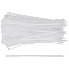 Хомуты нейлоновые для проводов, белые 100 шт., 4,8х200 мм (60254М)