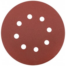 Круги шлифовальные с отверстиями (липучка), алюминий-оксидные, 125 мм, 5 шт. Р 240 (39789)