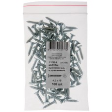 Шурупы оцинкованные, остроконечные DIN7982, 4,2 х 19 100 шт Фасовка (21743-0)