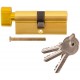 Цилиндровый механизм Фабрика замков 70 мм, ключ-завертка, латунь (67207)