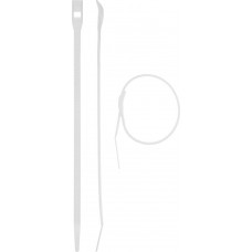 Кабельные стяжки с плоским замком 3.6 x 150 мм, нейлон РА66, 50 шт, белые КОБРА ЗУБР Профессионал 30930-36-150