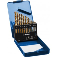 Набор сверл по металлу 13 шт (1.5-6.5 мм), сталь Р6М5, класс А, титановое покрытие ЗУБР ТИТАН Профессионал 29615-H13_z01