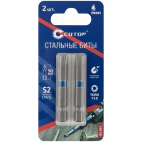 Биты стальные, 2 шт., CUTOP Profi, TORX T40, 50 мм (83-663)